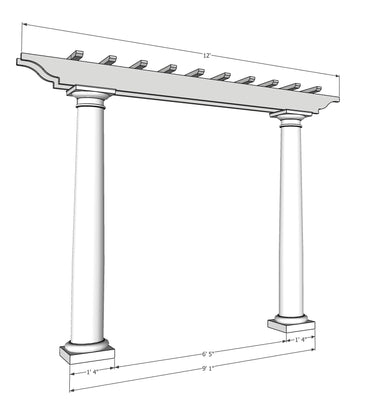 Entry arbor with round columns 12ft wide.jpg