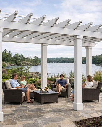 12' x 20' Traditional Free Standing PVC Pergola Kit