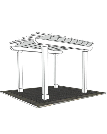 Traditional, Free Standing PVC Pergola Kit 12 ft.