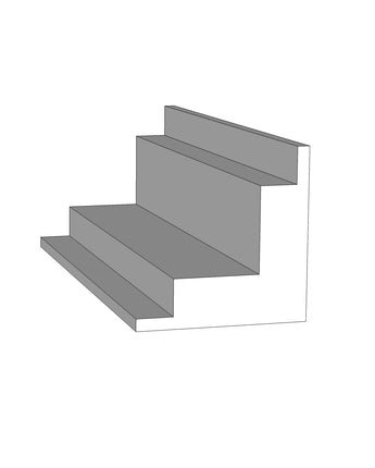 4" PVC Stealth Outside Corner with Rabbeted Edges
