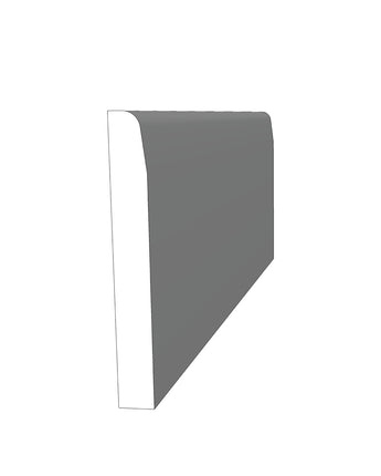 5” x ⅝” Cellular PVC Beveled Baseboard