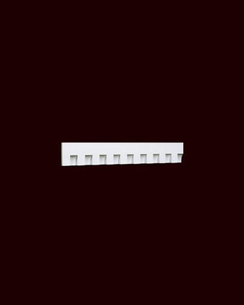 6 1/2" Polyurethane Dentil Fascia Exterior Moulding 10ft