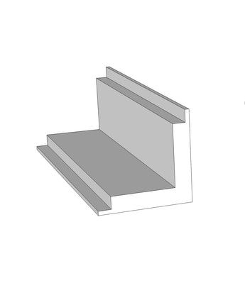 6" PVC Stealth Outside Corner with Rabbeted Edges