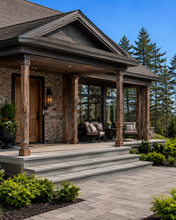 Faux Barn Wood Column Wrap 8"