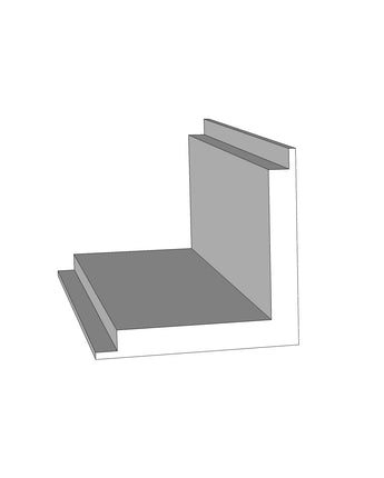 8" PVC Stealth Corner with Rabbeted Edges
