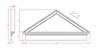 Austin Pediment 44"