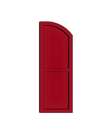 Arched Premier Flat Paneled Shutters - PVC (Pair)- Two Equal Panels