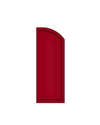 Arched Premier Flat Paneled Shutters - PVC (Pair)- Single Panel