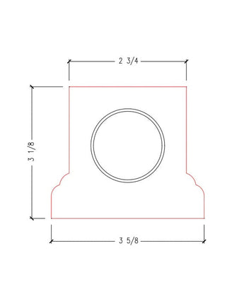 Balustrade Bottom Rail, 3-5/8”, 8ft & 12ft