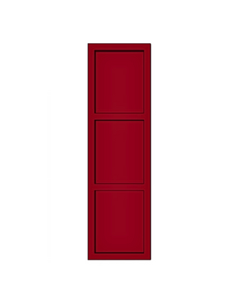 Premier Flat Paneled Shutters - PVC (Pair)- Three Equal Panels