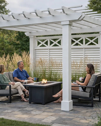 8" PVC Pergola Rafter - Napa Tail Cut