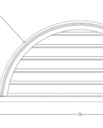 Open Half Round Louver