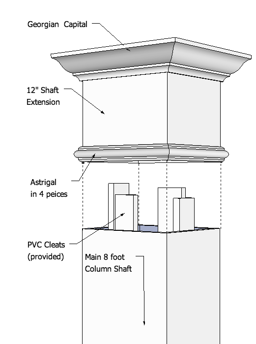Structural Pvc Column Smooth, PVC Column Extension – Elite Trimworks Corp.