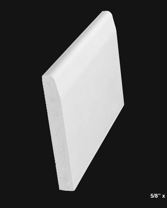 5” x ⅝” Cellular PVC Beveled Baseboard