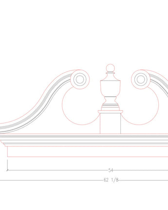 Rams Head Pediment with Mantle