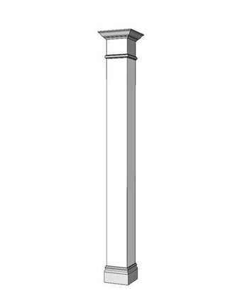 Simple Square Column Interior Columns - Decorative Wood Columns – Elite Trimworks Corp.