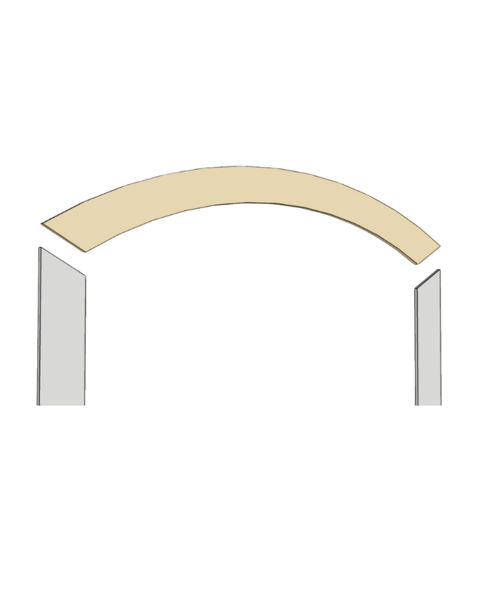 Arched Flat Stock Casing - MDF – Elite Trimworks Corp.