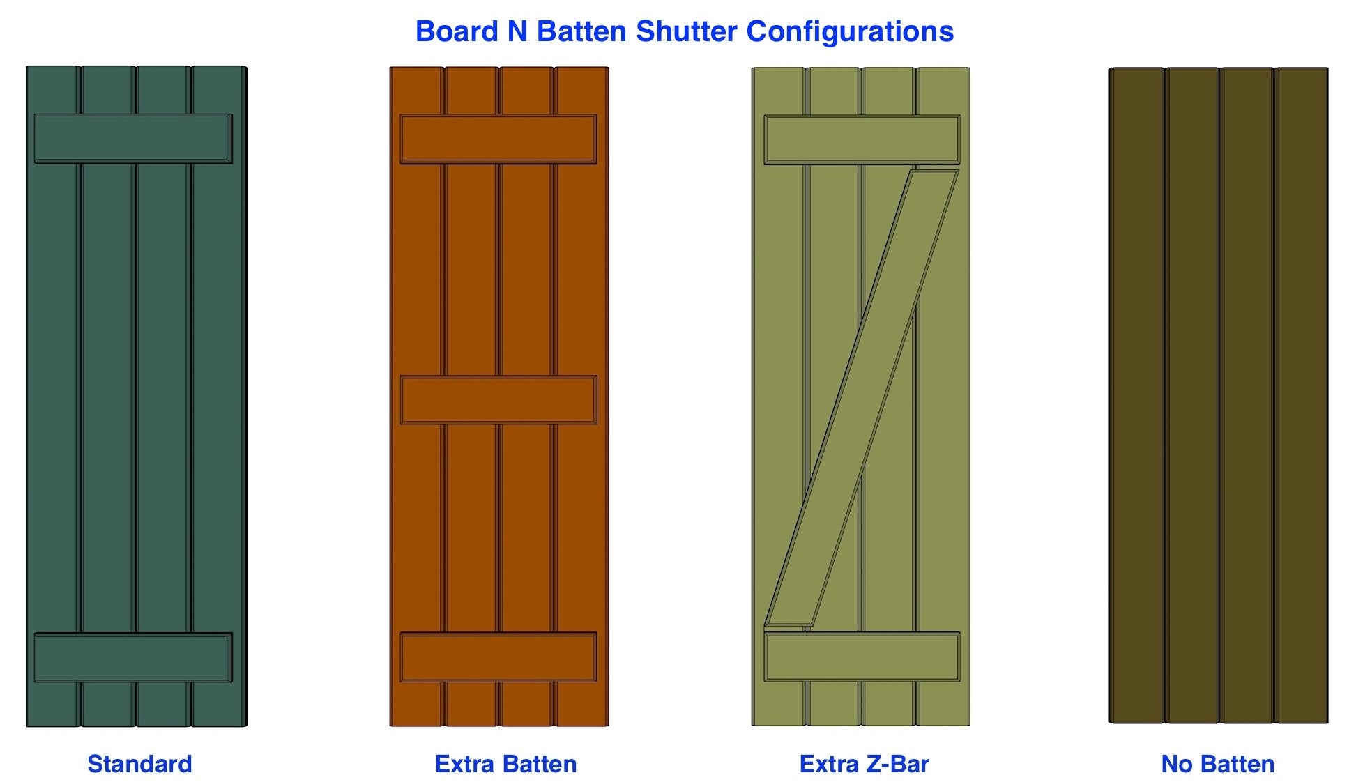 Shutter Cross Bar Z Bar - Premier Board n Batten Shutters - PVC (Pair) – Elite Trimworks ...