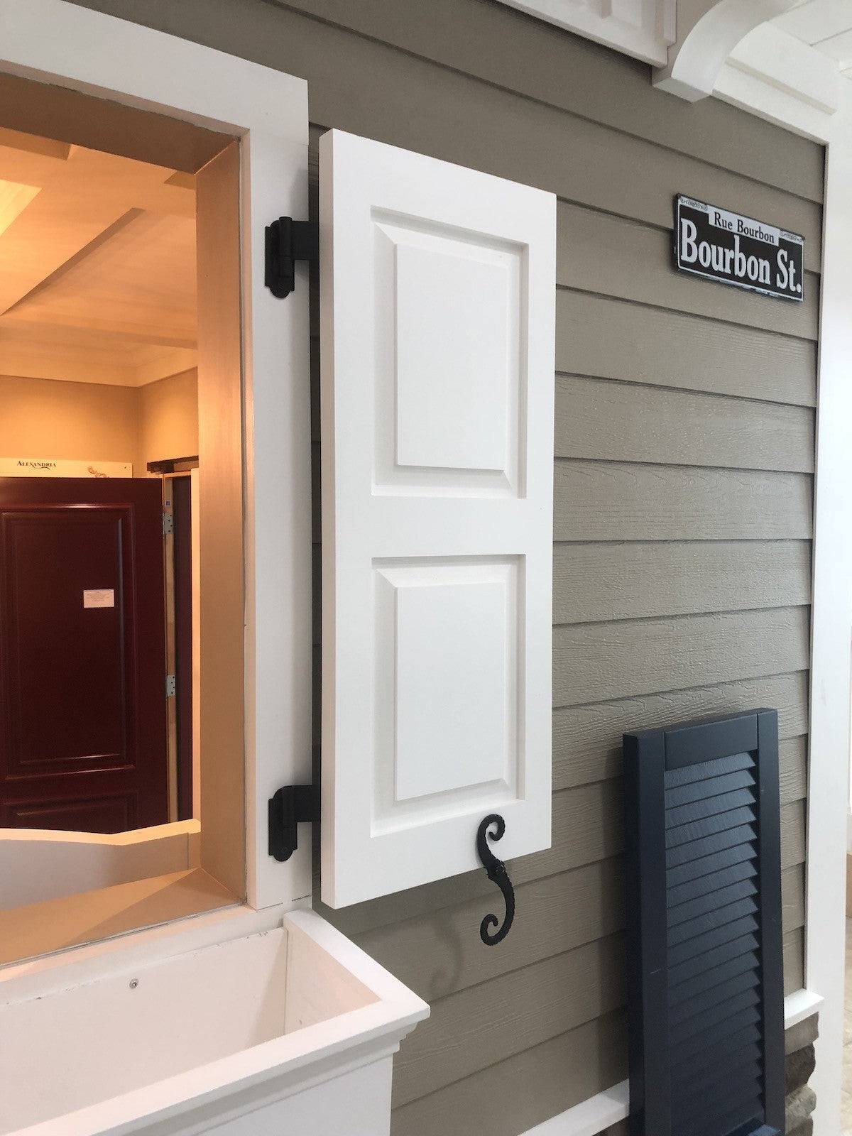 Custom Shutter Panel Contractor RAISED Paneled Shutters - PVC (Pair)- Three Equal Panels ...