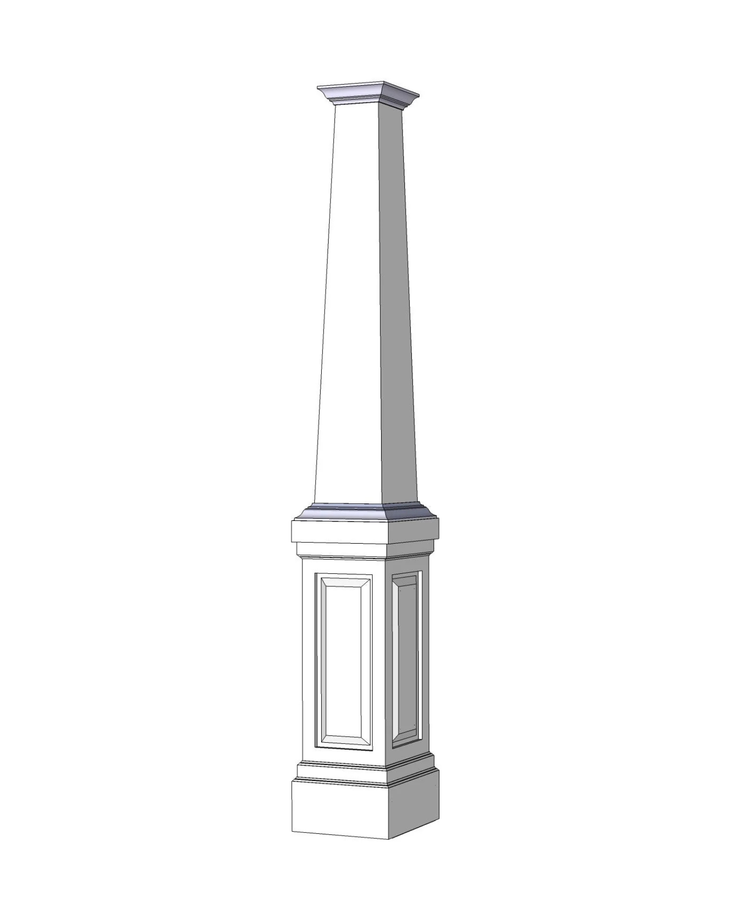Craftsman | Raised Panel Combination Column – Elite Trimworks Corp.