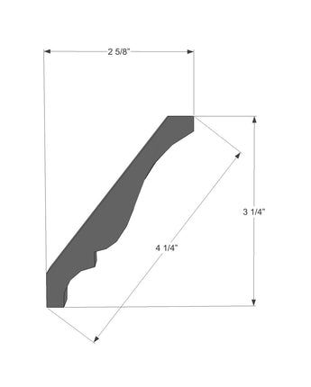 PVC Crown Moulding 4"