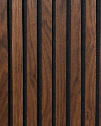 Walnut Slat Wall Panels - Dark Finish