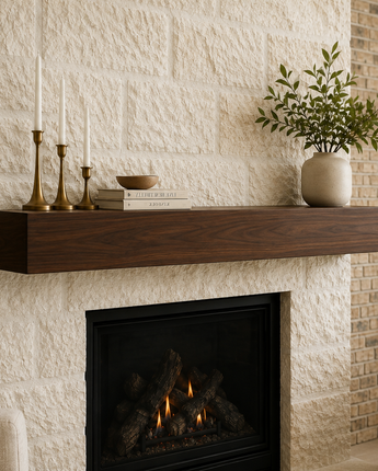 Mantel Beam - Finished Walnut