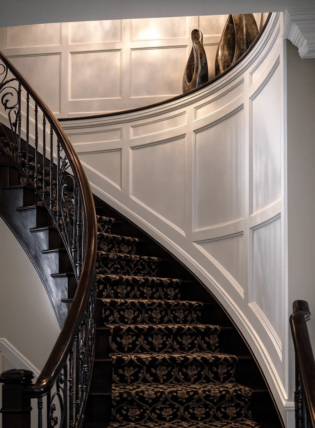 Recessed Wall Panelled, Curved Stair Kit – Elite Trimworks Corp.