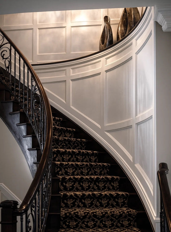Recessed Wall Panelled, Curved Stair Kit – Elite Trimworks Corp.