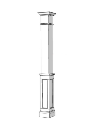 Simple Square Column Interior Columns - Decorative Wood Columns – Elite Trimworks Corp.