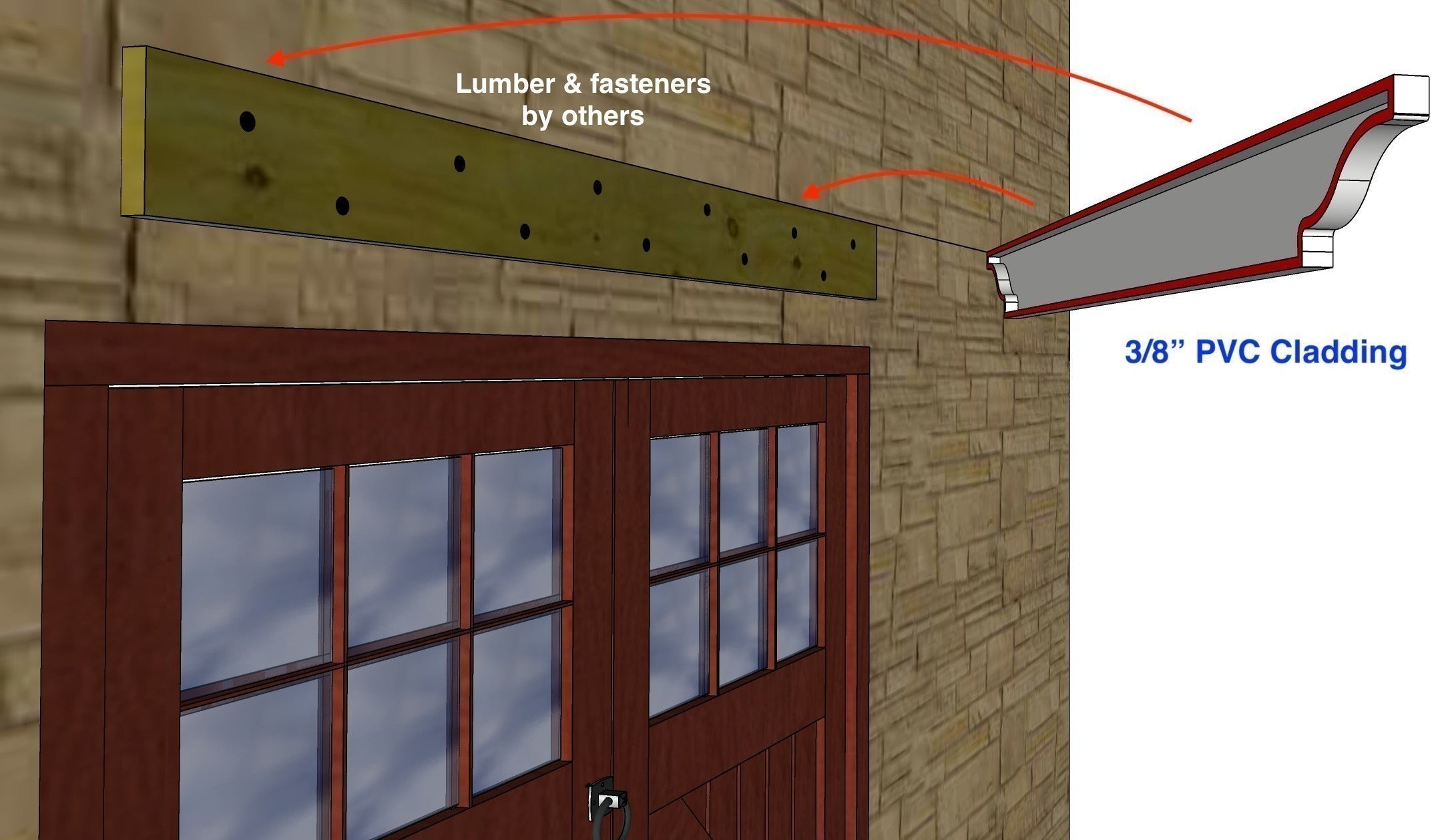 PVC Ledger Beam Cladding | Pergola Components – Elite Trimworks Corp.