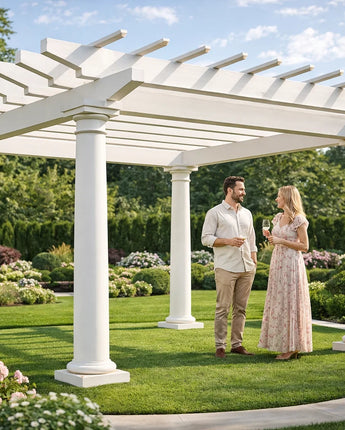 16' Modern Free-Standing PVC Pergola Kit