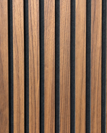 Walnut Slat Wall Panels - Natural Finish