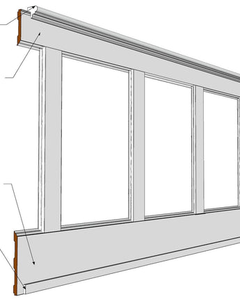 Recessed, Wall Paneled Wainscot Kit, 38" High