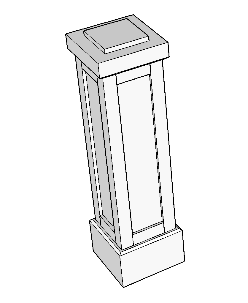 Shaker Style Posts PVC Shaker Newel Post – Elite Trimworks Corp.