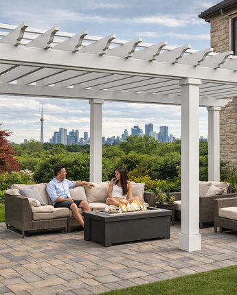 12' x 24' Traditional Free Standing PVC Pergola Kit
