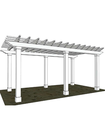12' x 20' Traditional Free Standing PVC Pergola Kit
