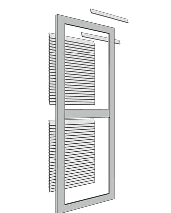 Premier Louvered Shutter ,Three Equal Panels (Pair)