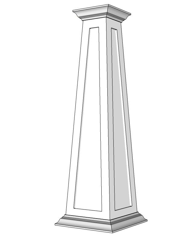 Structural Pvc Column 8/12 SHAKER Panel Tapered PVC Column Wrap – Elite Trimworks Corp.
