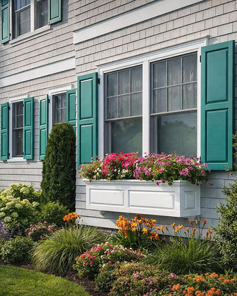 Premier Raised Paneled Shutters - PVC (Pair)- Two Equal Panels