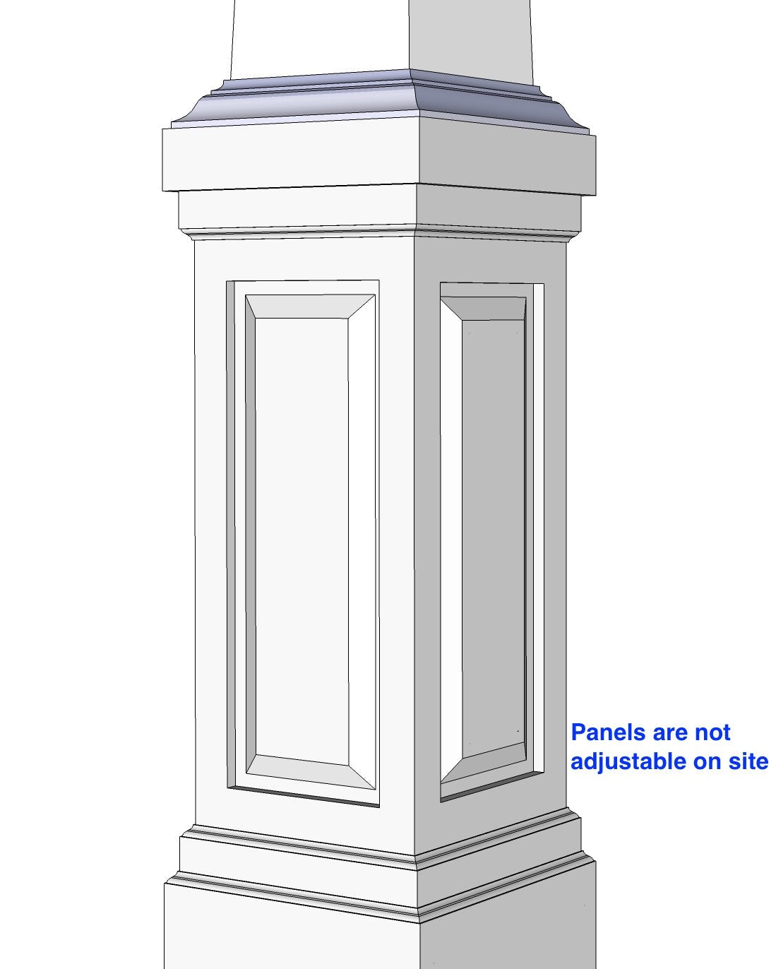Level Column Port Craftsman | Raised Panel Combination Column – Elite Trimworks Corp.