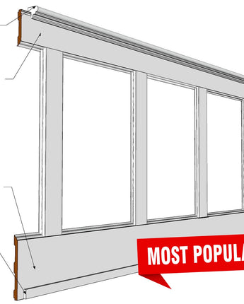 Recessed, Wall Paneled Wainscot Kit, 38" High