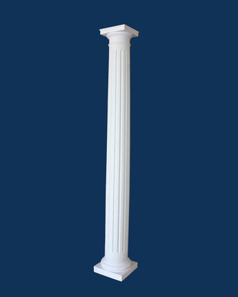 8"  FLUTED, Round, Tapered, FRP Column