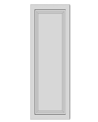Contractor RAISED Paneled Shutters - PVC (Pair)- Single Panel