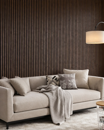 Walnut Slat Wall Panels - Dark Finish