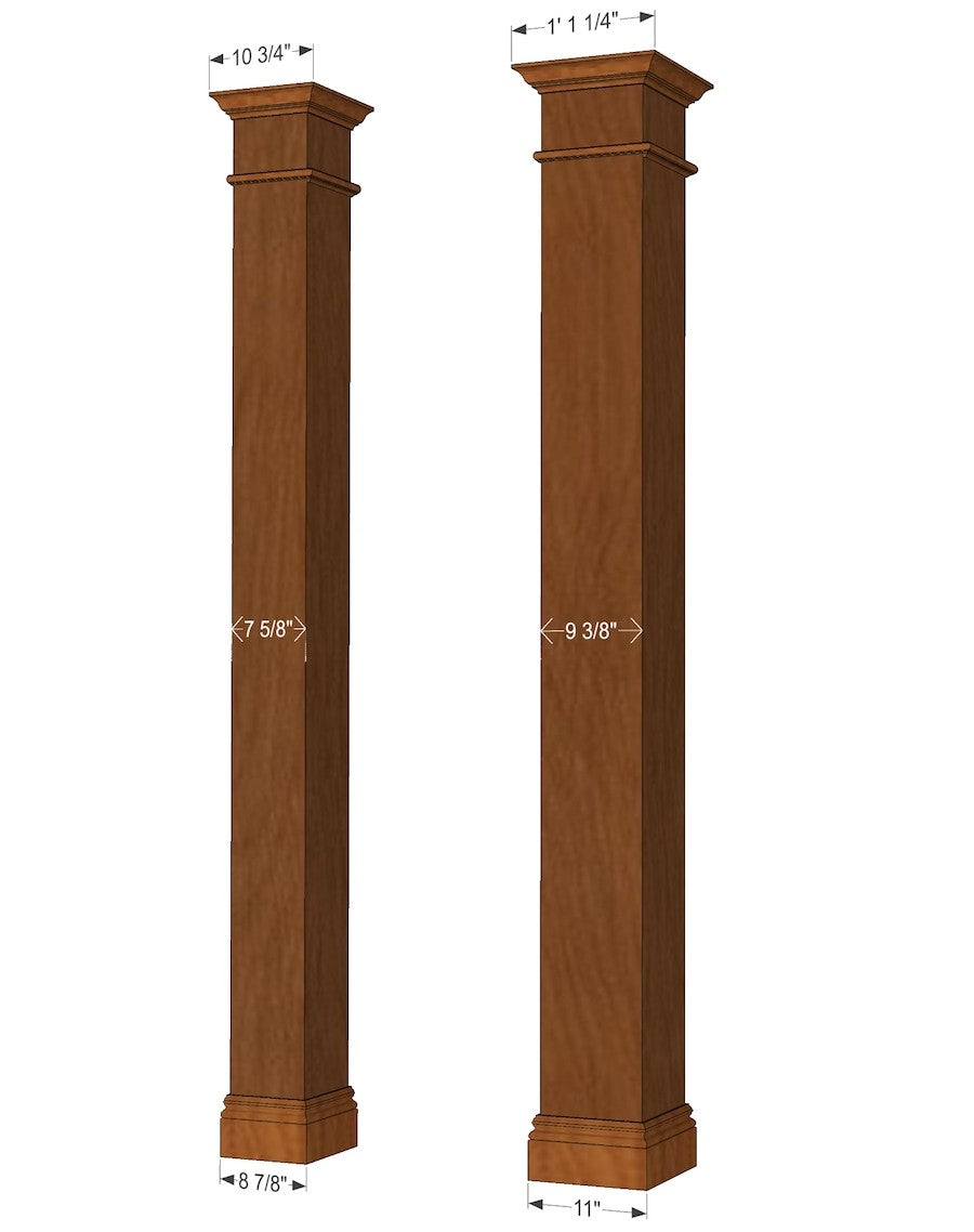 Square Shape Column Square Hardwood Column – Elite Trimworks Corp.
