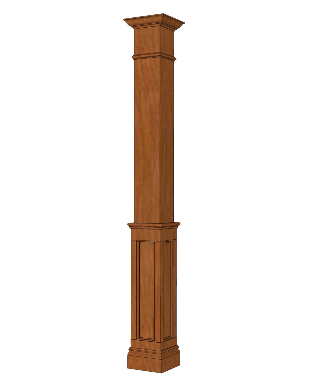 Square, Hardwood HALF Panelled Column – Elite Trimworks Corp.