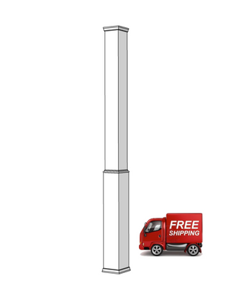 Tall Telescopic Porch Column Cover for 6" Post