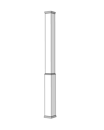 Tall Telescopic Porch Column Cover for 6" Post