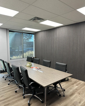 Technical Grey Wood Slat Wall Panels